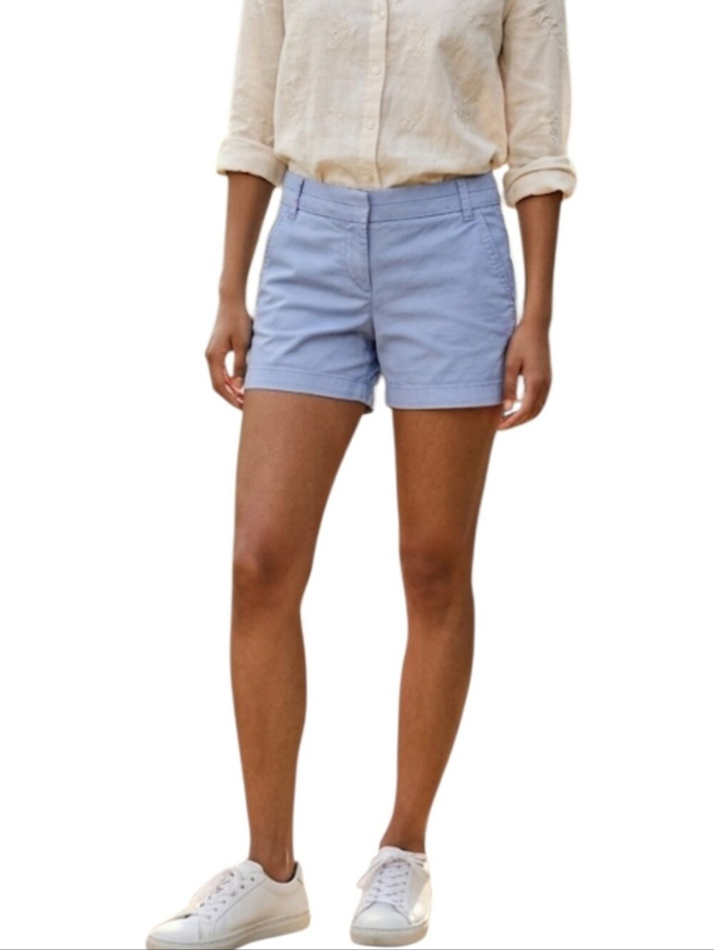 J. Crew Women's Chino Shorts Size 0 Blue 4" Inseam